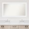 Corvino White Non-Beveled Custom Framed Bathroom Vanity Wall Mirror